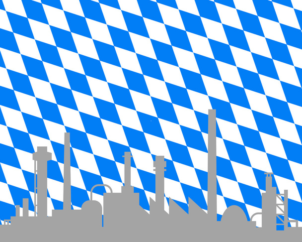 Industrie und Fahne von Bayern - Vektor, Bild