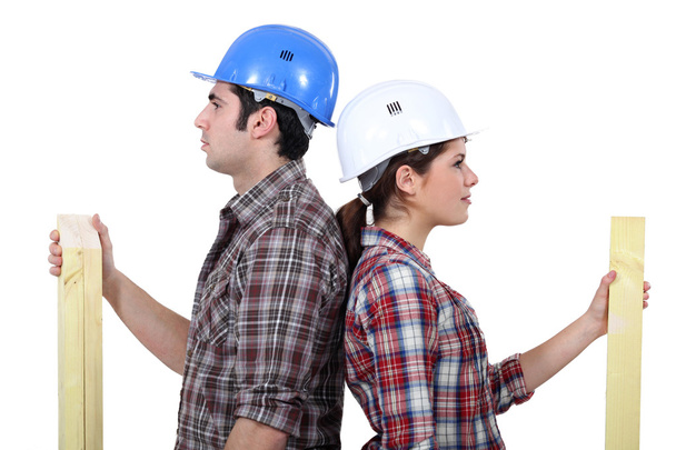 Male and female carpenters - Photo, Image