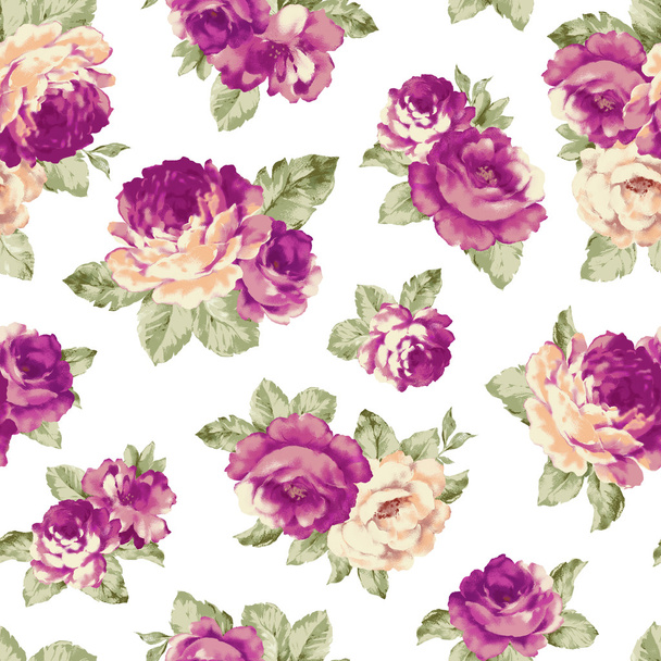 Rose illustration pattern - Fotografie, Obrázek
