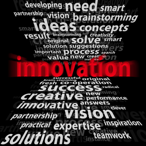 Innovación 3d - sobre un fondo negro
 - Foto, imagen