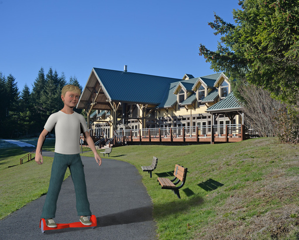 garçon sur hoverboard
 - Photo, image