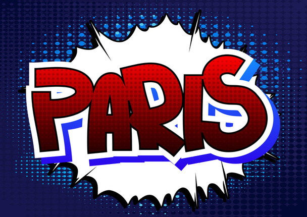 París - Palabra de estilo de cómic
 - Vector, imagen