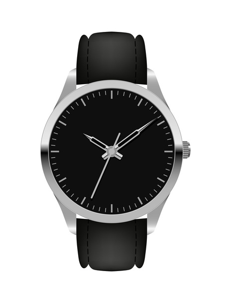 серебряные часы
 - Вектор,изображение