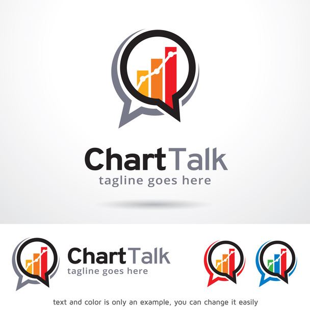 Chart Talk Logo Template Design Vector - Διάνυσμα, εικόνα