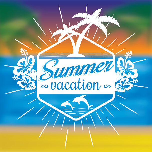 summer vacations poster - Вектор,изображение