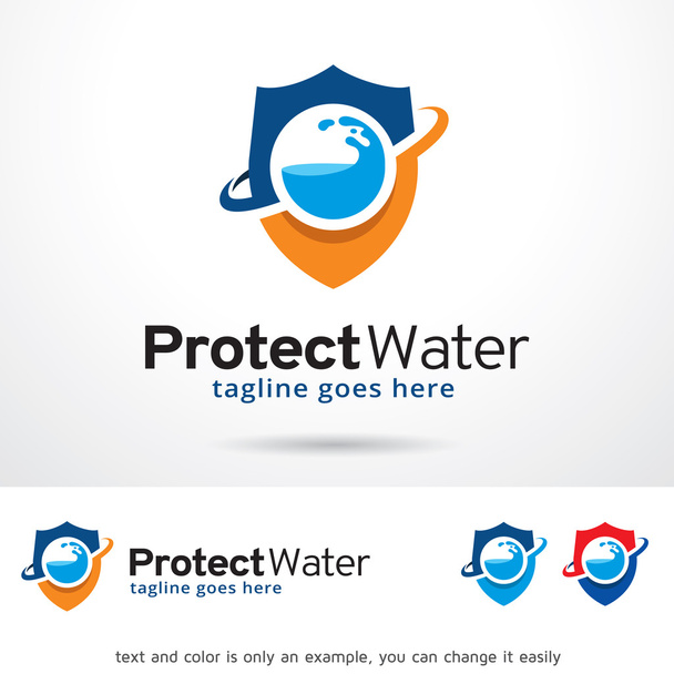 Защита вектора дизайна шаблона водного логотипа
 - Вектор,изображение