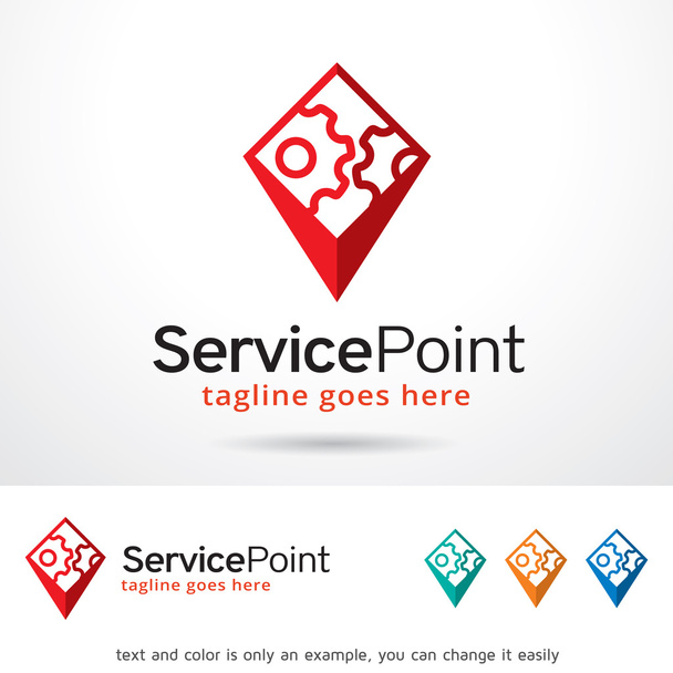 サービス ポイントのロゴのテンプレート デザインのベクトル - ベクター画像