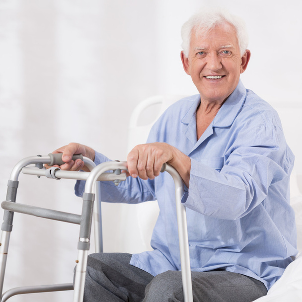 Hospital patient with a walking frame - Photo, Image