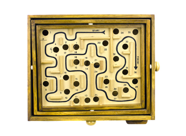Labyrinthe de jeu de table isolé
 - Photo, image