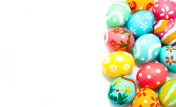 Perfecto colorido huevos de Pascua hechos a mano
  - Foto, Imagen