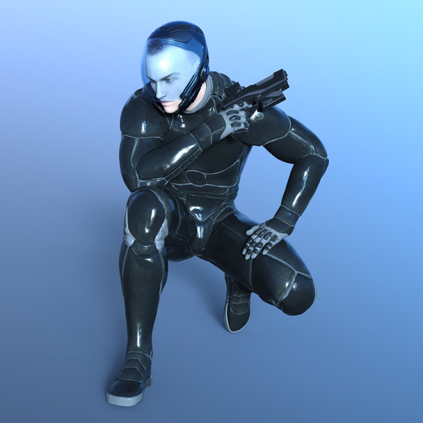 3D CG rendering of a super hero - Photo, image