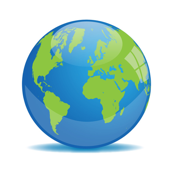 Земной шар из стекла
 - Вектор,изображение