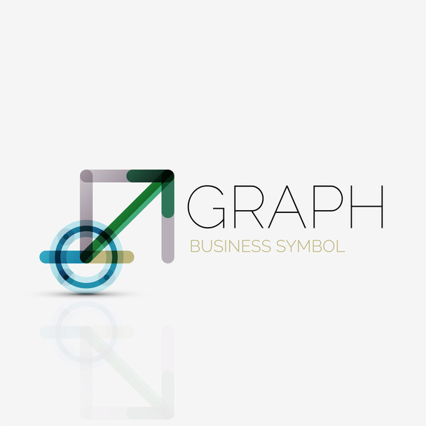 Абстрактная идея логотипа, диаграмма или графическая бизнес-икона. Шаблон дизайна векторного логотипа
 - Вектор,изображение