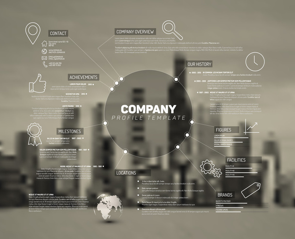 Yrityksen infografisen katsauksen malli
 - Vektori, kuva