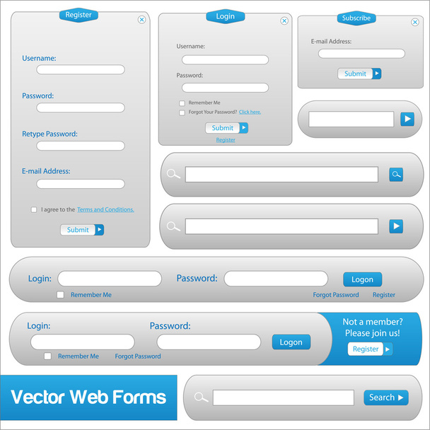 Plantilla de diseño web - Vector, Imagen