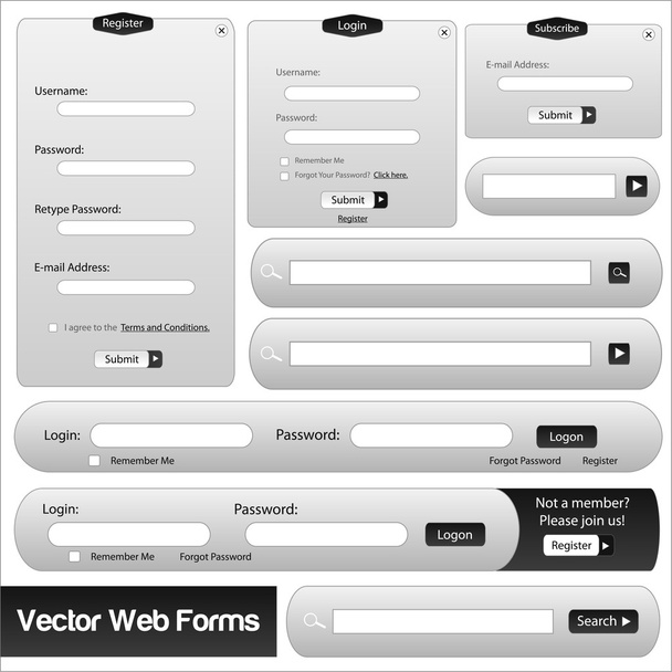 Šablona webového návrhu - Vektor, obrázek