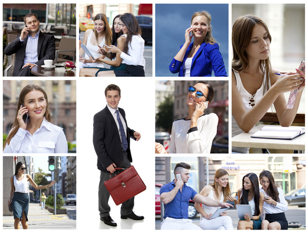 Business collage made of many different pictures about finances - Fotoğraf, Görsel