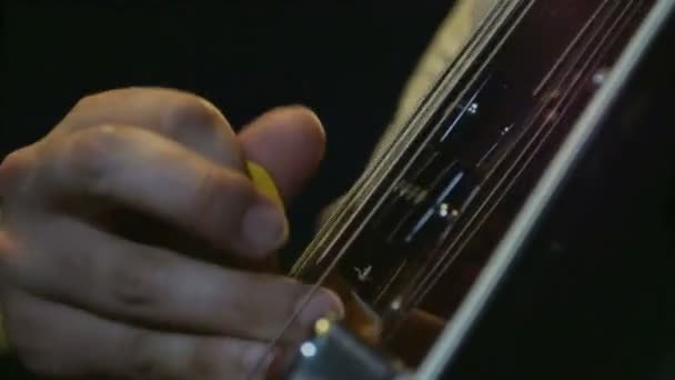 Guitarist playing on electric guitar - Felvétel, videó
