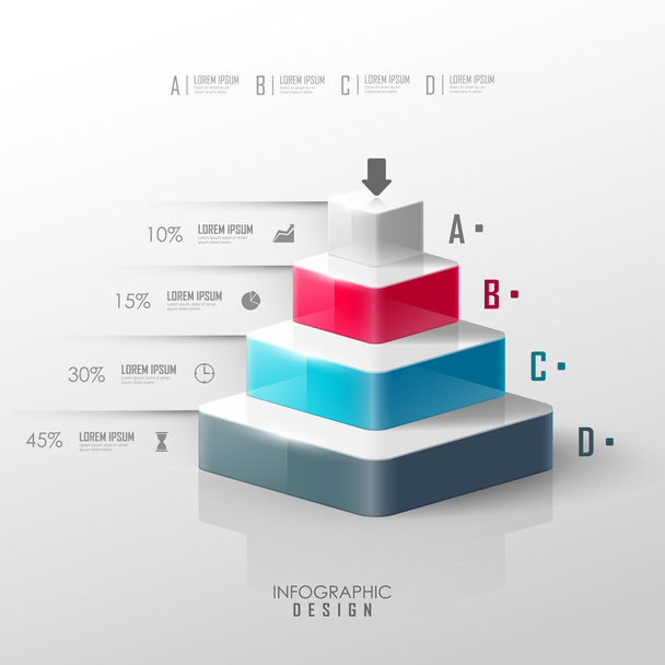 template for infographic or web design - Wektor, obraz