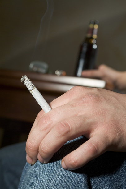 Addiction to smoking and alcohol - Фото, зображення