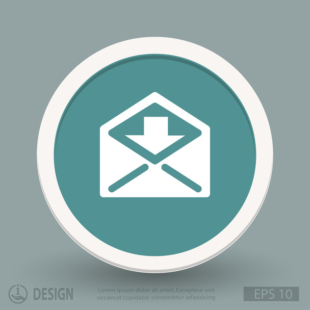 Mail flat design icon - Vecteur, image