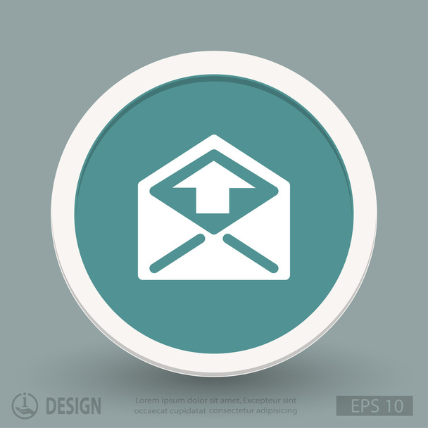 Mail flat design icon - Vecteur, image