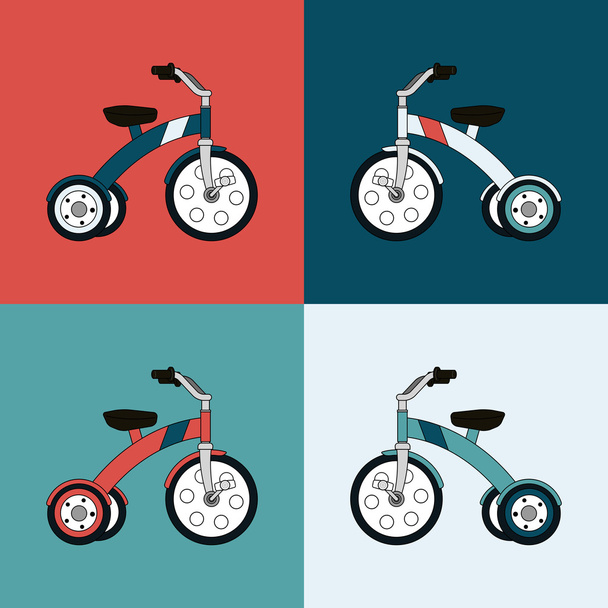 Векторный детский велосипед
 - Вектор,изображение