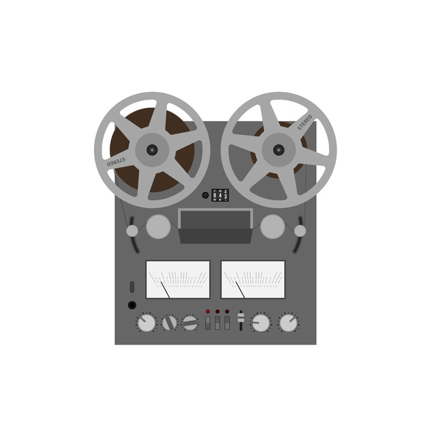Reel tape recorder - Vector, Image