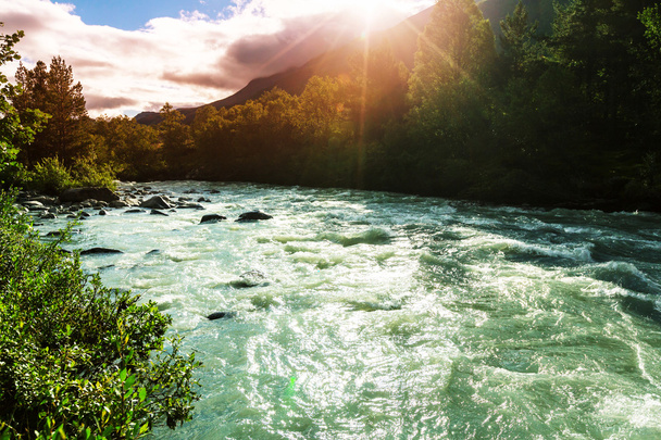 Piękna górska rzeka - Zdjęcie, obraz