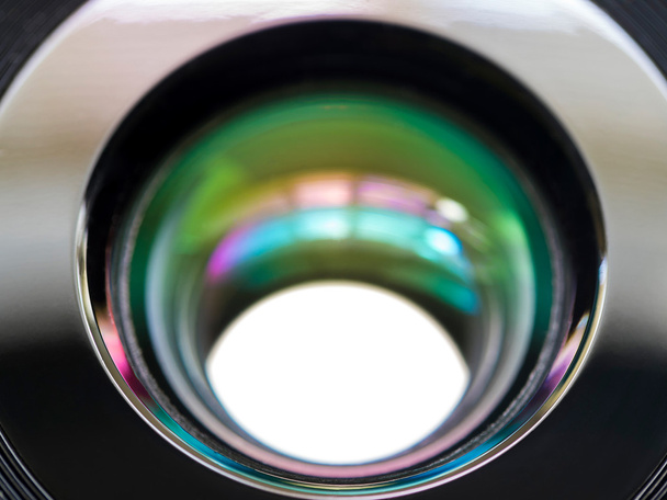 color reflection on glass in the camera lens - Foto, Bild