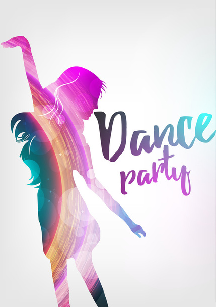 Disco Night Party plakát pozadí šablony - vektorové ilustrace - Vektor, obrázek