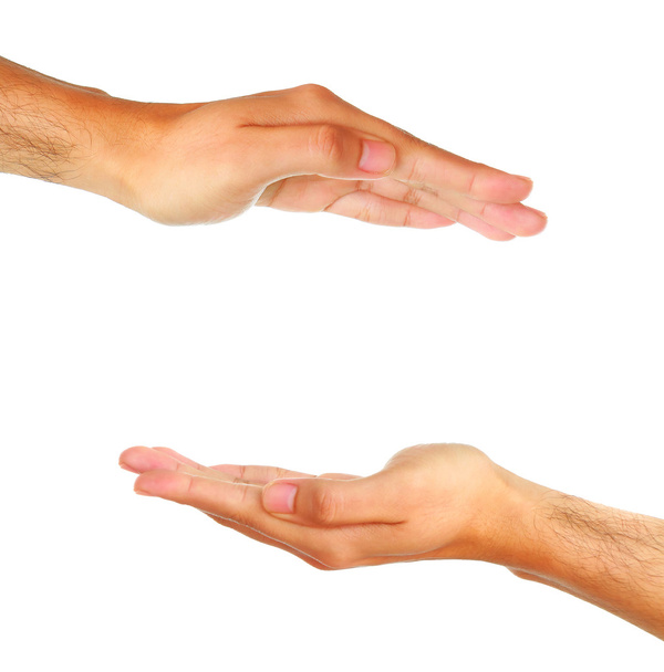 Deux mains d'homme
 - Photo, image