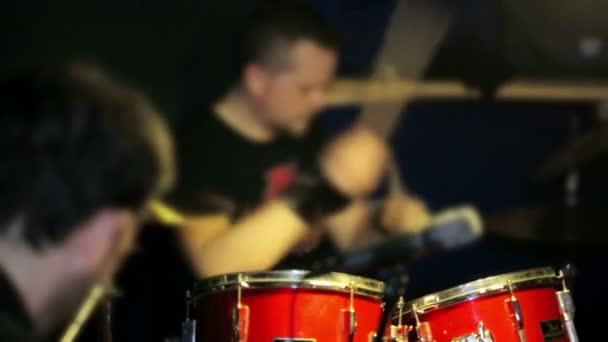A drummer on the recording studio - Materiaali, video