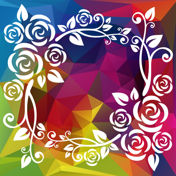 bright floral abstract border - Вектор,изображение