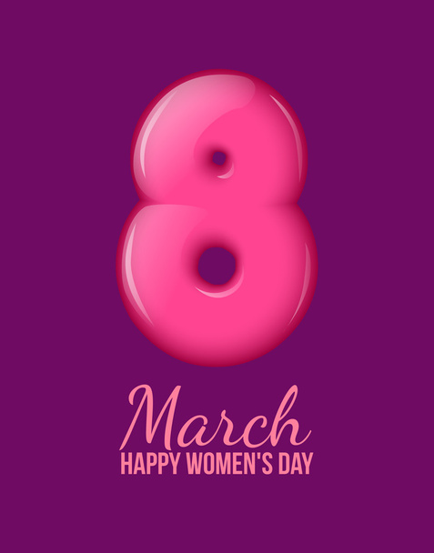 International Womens Day. March 8. volume eight - Vector, Imagen