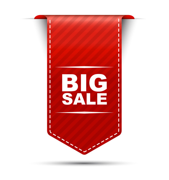 red vector banner design big sale - Vector, Image