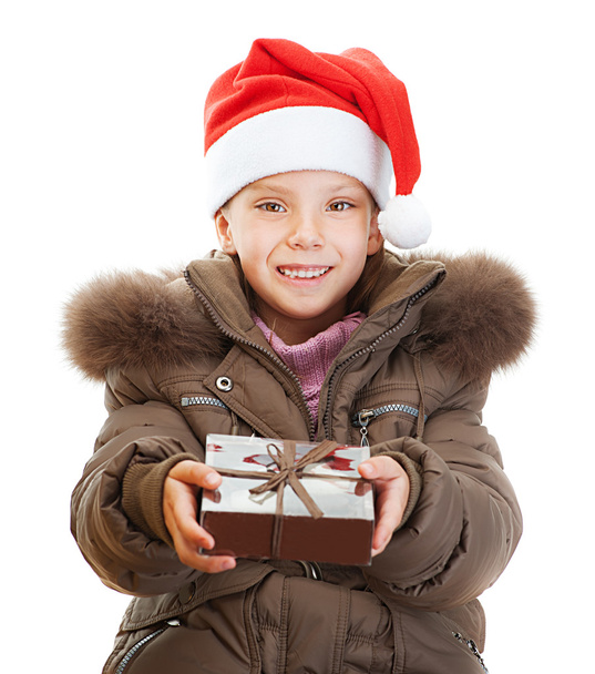 Little girl closeup in warm winter jacket - Photo, Image
