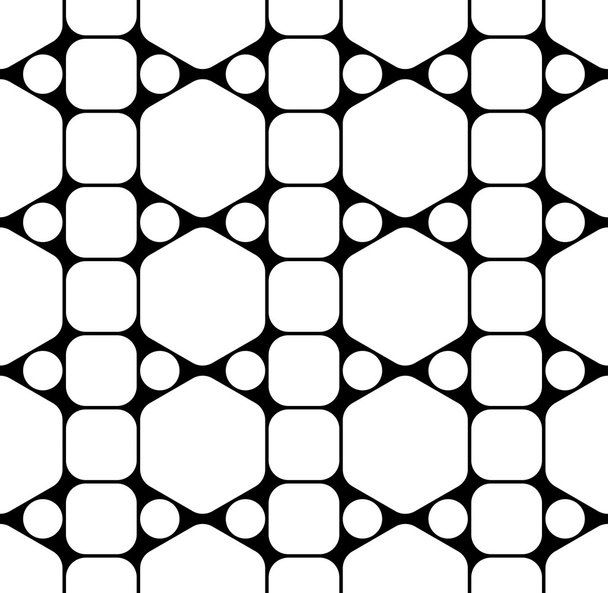 Motif géométrique vectoriel moderne sans couture, fond géométrique abstrait noir et blanc, imprimé oreiller, texture rétro monochrome, design de mode hipster
 - Vecteur, image