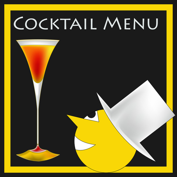 Top Hat Cocktail Menu - Вектор, зображення