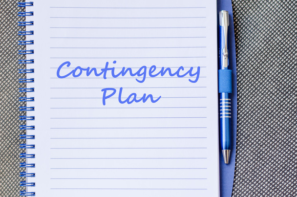 Contingency plan write on notebook - Photo, Image