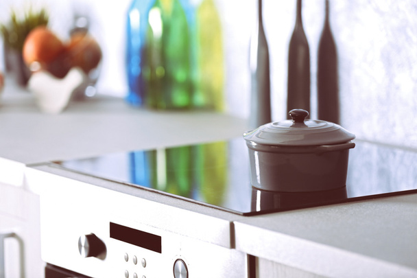 Pan on the stove, close up - Zdjęcie, obraz
