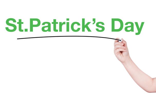 Pyhän Patrickin päivä sana kirjoittaa valkoisella taustalla
  - Valokuva, kuva