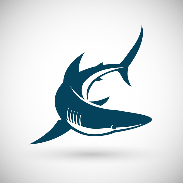 Köpekbalığı işareti döndürmek - Vektör, Görsel