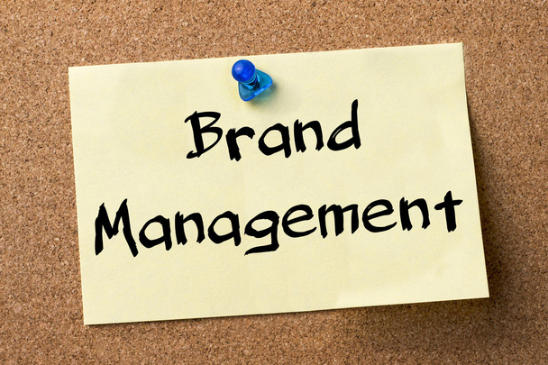 Brand Management - nálepka připnul na nástěnce - Fotografie, Obrázek