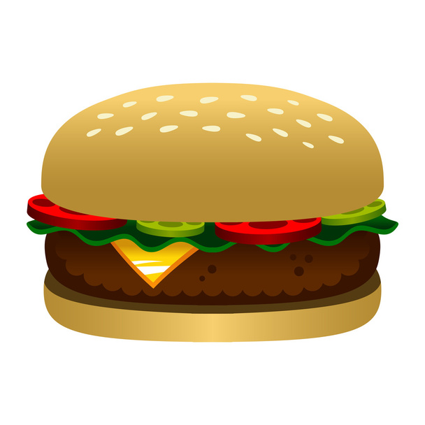 Burger cartone animato vettoriale illustrazione
 - Vettoriali, immagini