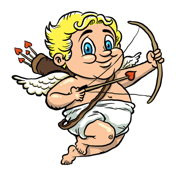 Cupidon Valentine vecteur de dessin animé
 - Vecteur, image