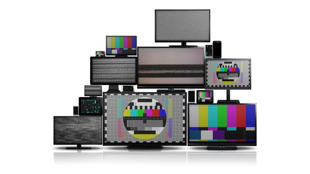 Багато різних типів екранів без сигналу
 - Фото, зображення