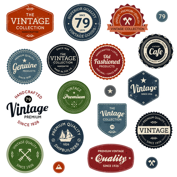 Etiquetas vintage - Vector, Imagen