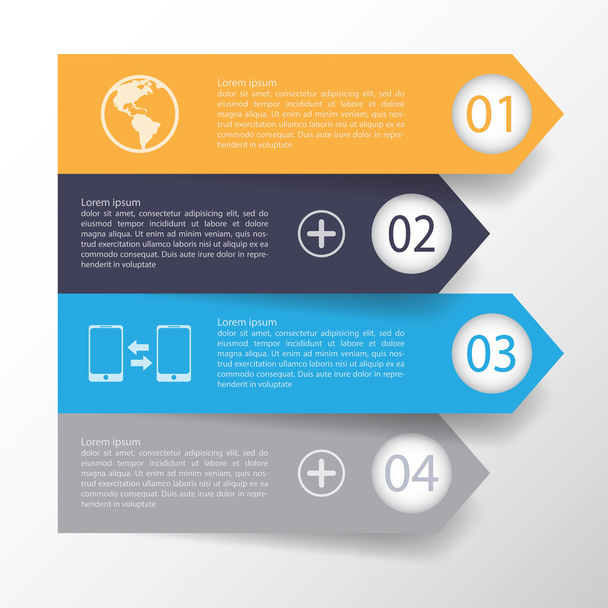 3d template Minimal arrow sign infographics used for web design. - Vector, Image