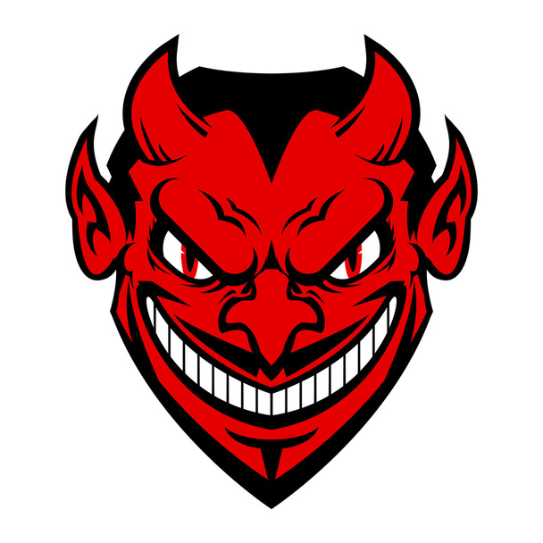 Devil Face vector - Vektör, Görsel